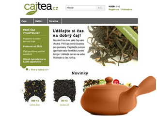 Cajtea.cz – Web design internetového obchodu Cajtea.cz